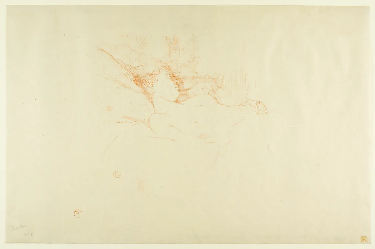 Sleep by Henri de Toulouse-Lautrec, print, 1896