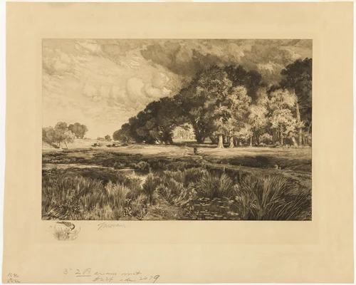 Long Island Landscape by Thomas Moran, print, 1889