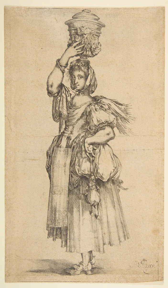 Gardener, from "Hortulanae" by Jacques Bellange, print, 1575-1616