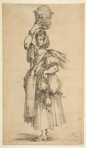 Gardener, from "Hortulanae" by Jacques Bellange, print, 1575-1616