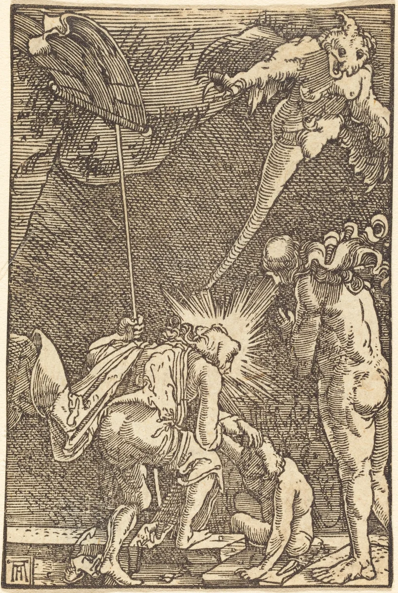 Christ Descending into Hell by Albrecht Altdorfer, print, 1513