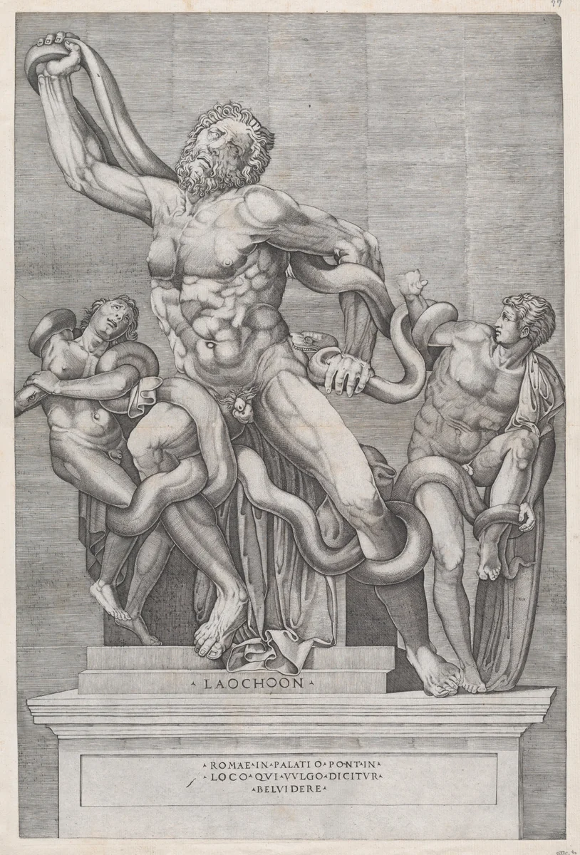 Laocoon, from "Speculum Romanae Magnificentiae" by Nicolas Beatrizet, print, 1515-1566