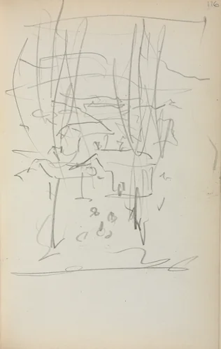 Italian Sketchbook: Landscape (page 116) by Maurice Prendergast, book, 1898-1899