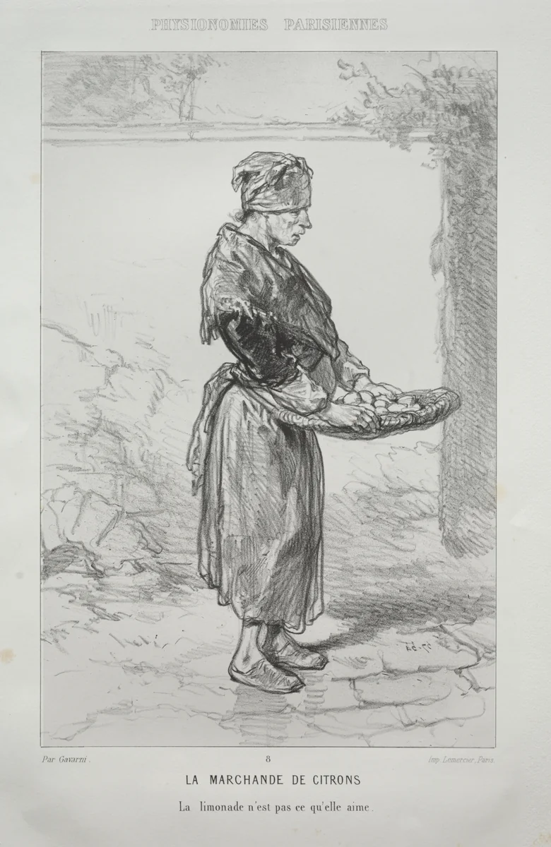 La Marchande de Citrons by Paul Gavarni, print, 1824-1866