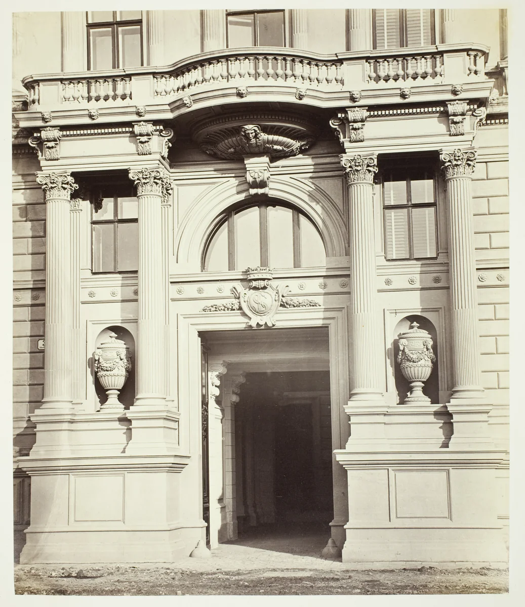 Albrechtsgasse No. 3, Portal am Wohnhause des Friedrich Ritter von Schey by Artist Unknown, photograph, 1860-1869
