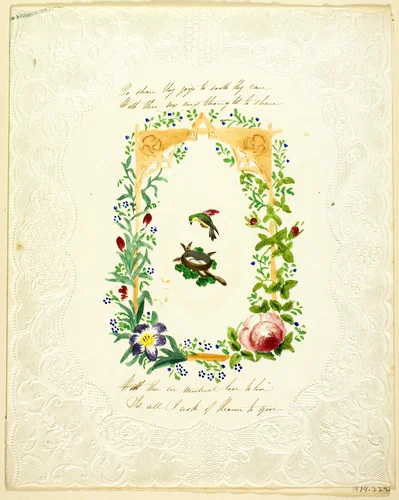 You Share Thy Joys to Soothe Thy Care (valentine) by Unknown Artist, other, 1835-1845