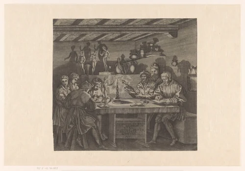 Academie van beeldhouwer Baccio Bandinelli by Unknown, print, 1531