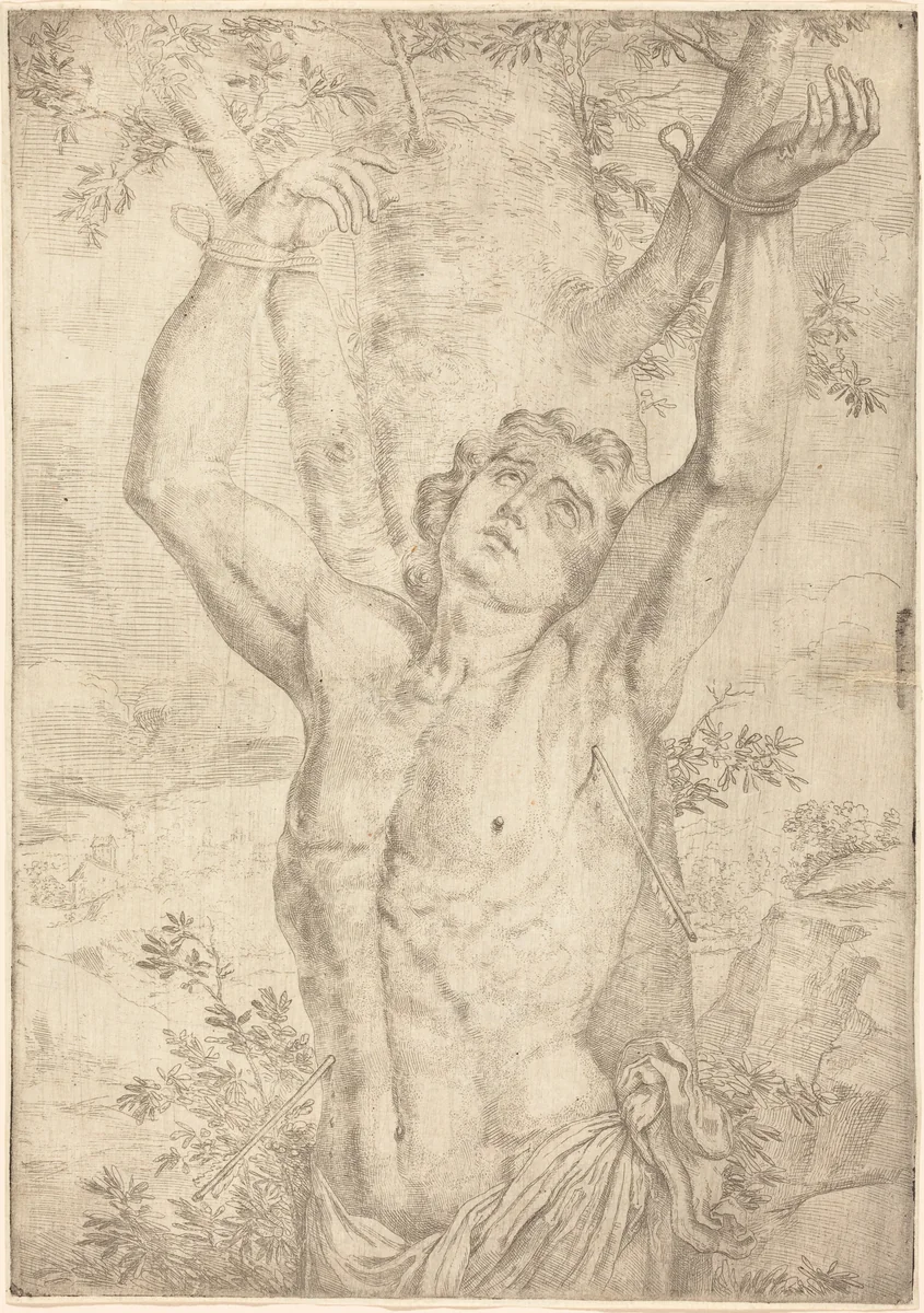 Saint Sebastian by Simon François, print, 1606-1671
