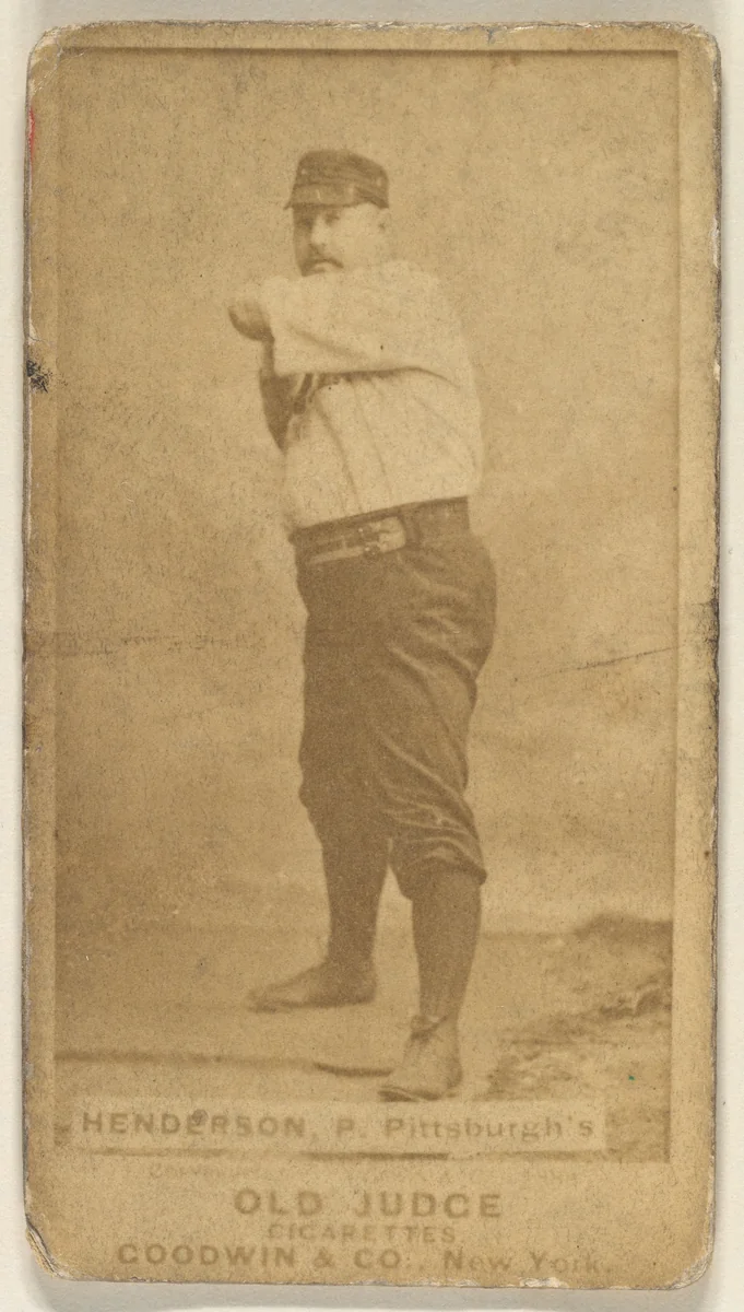 James Harding "Hardie" Henderson, Pitcher, Pittsburgh, from the Old Judge series (N172) for Old Judge Cigarettes by Goodwin & Company, photograph, 1888
