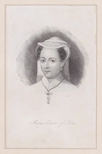 Mary, Queen of Scots (from "Queenly Women, Crowned and Uncrowned," plate VII) by Eldridge, print, 1840