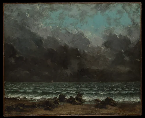 The Sea by Gustave Courbet, painting, 1865-1877
