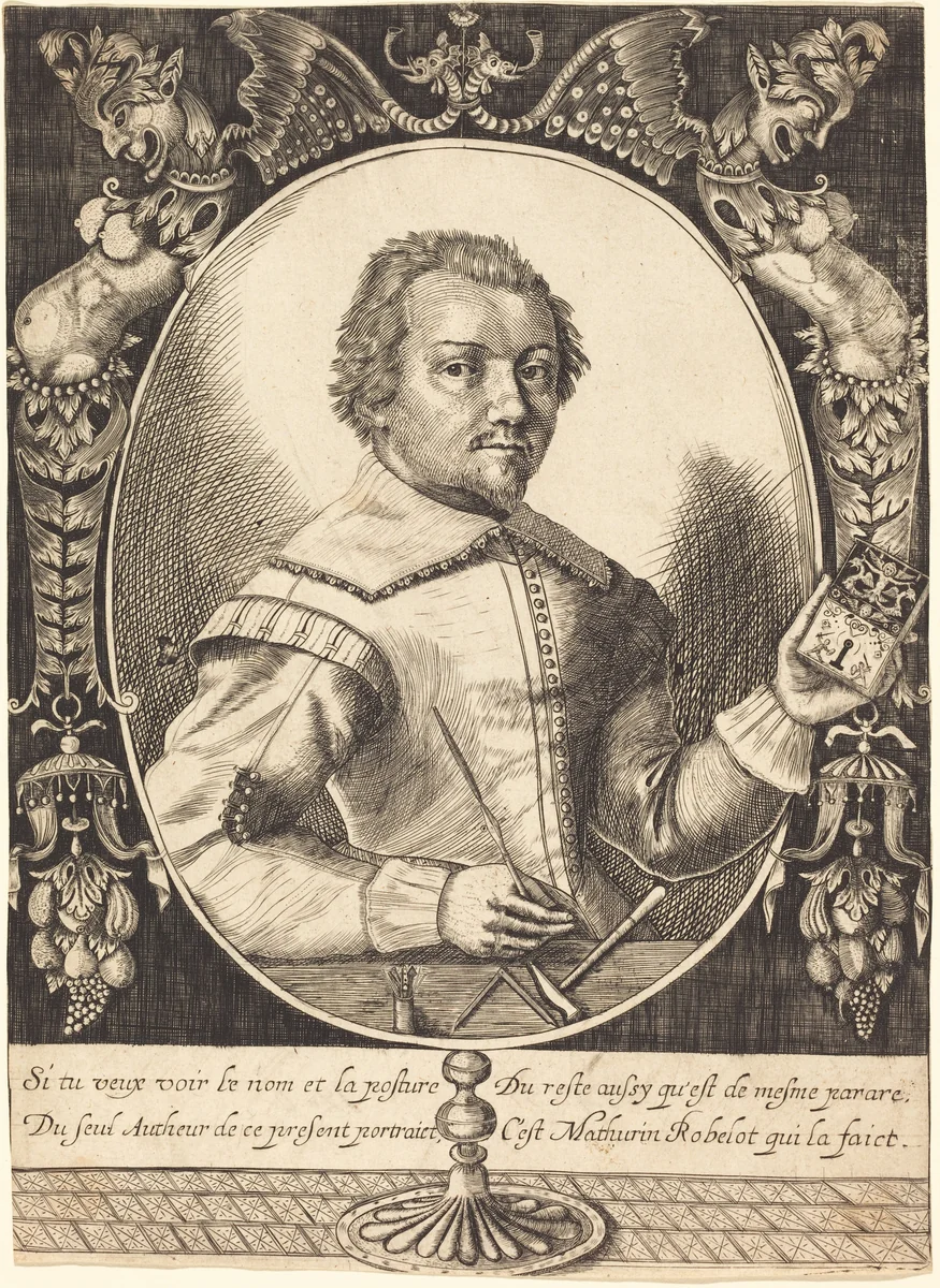 Self-Portrait by Mathurin Robelot, print, 1600-1650
