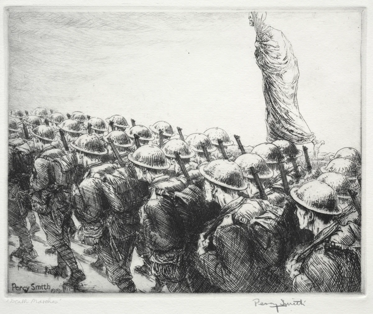 Dance of Death: Death Marches by Percy John Delf Smith, print, 1919