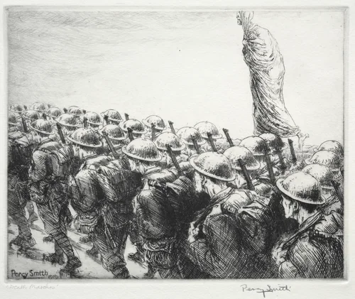 Dance of Death: Death Marches by Percy John Delf Smith, print, 1919