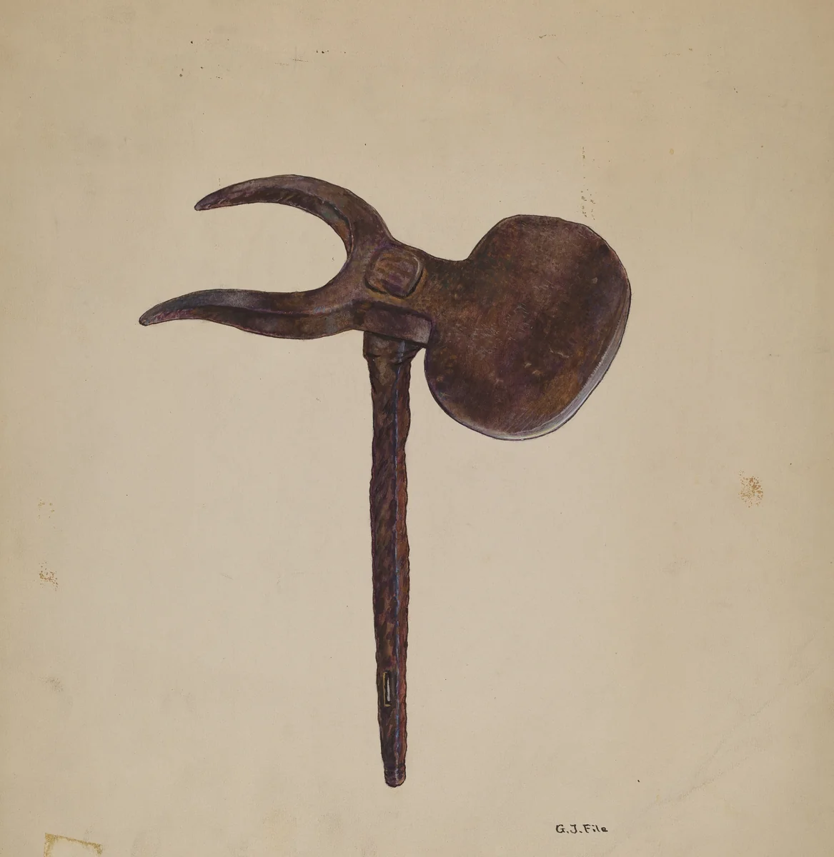 Hoe by George File, index of american design, 1935-1942