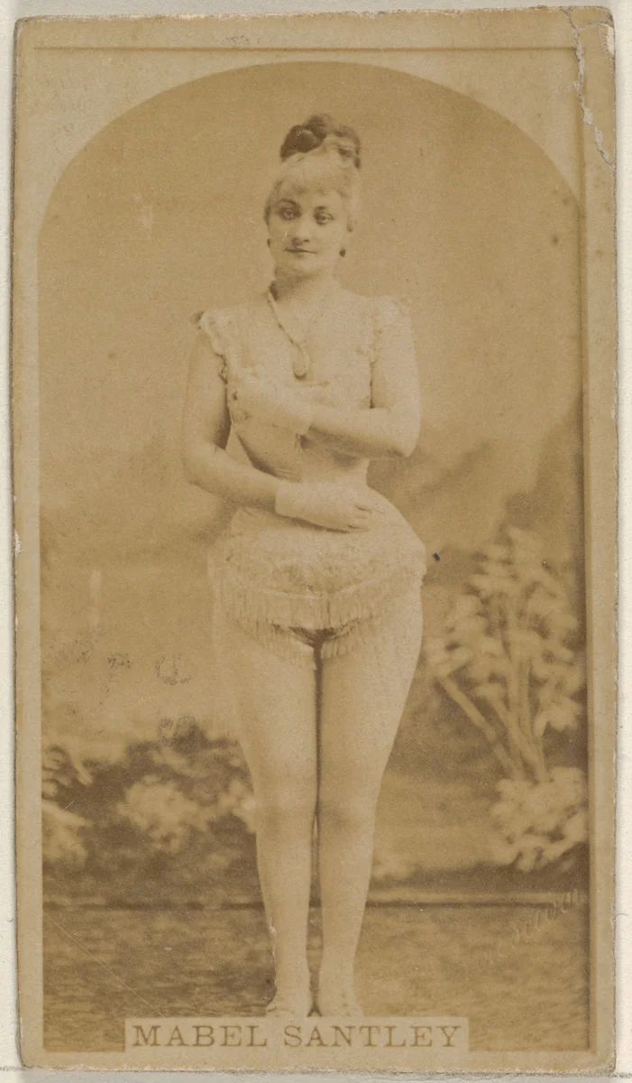 Mabel Santley, from the Actors and Actresses series (N45, Type 8) for Virginia Brights Cigarettes by Allen & Ginter, photograph, 1885-1891