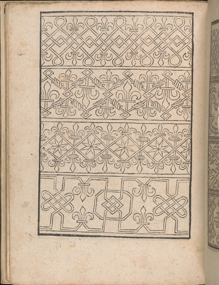 New Modelbüch allen Nägerin u. Sydenstickern (Page 11v) by Hans Hoffman, book, 1556