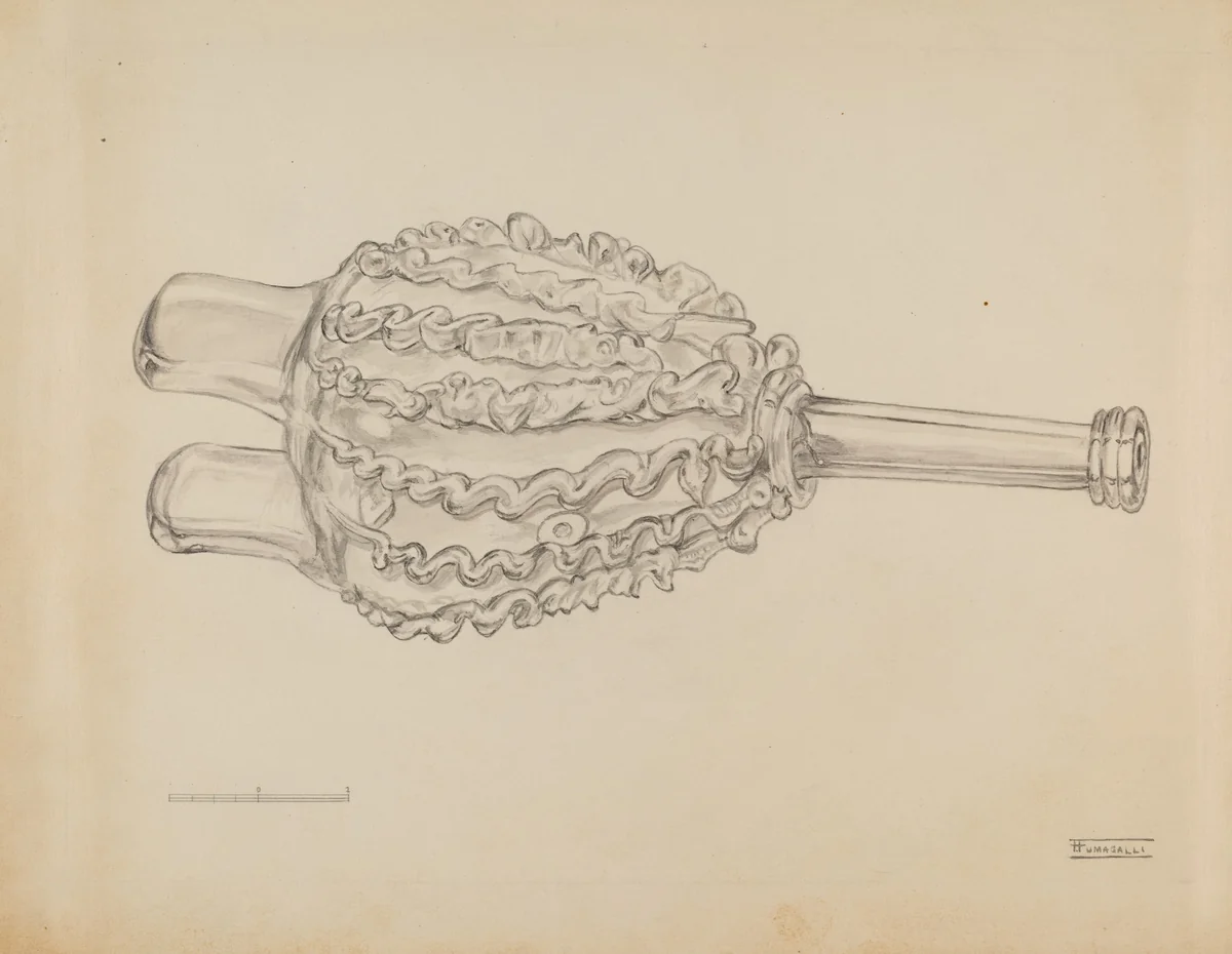 Bellows Bottle by Frank Fumagalli, index of american design, 1936