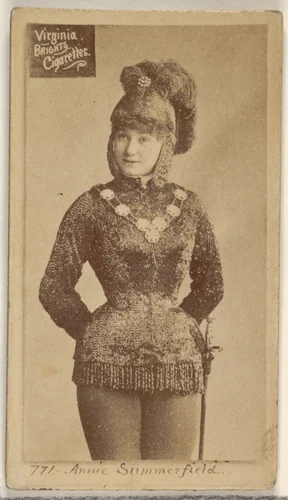 Card 771, Annie Summerfield, from the Actors and Actresses series (N45, Type 2) for Virginia Brights Cigarettes by Allen & Ginter, photograph, 1885-1891