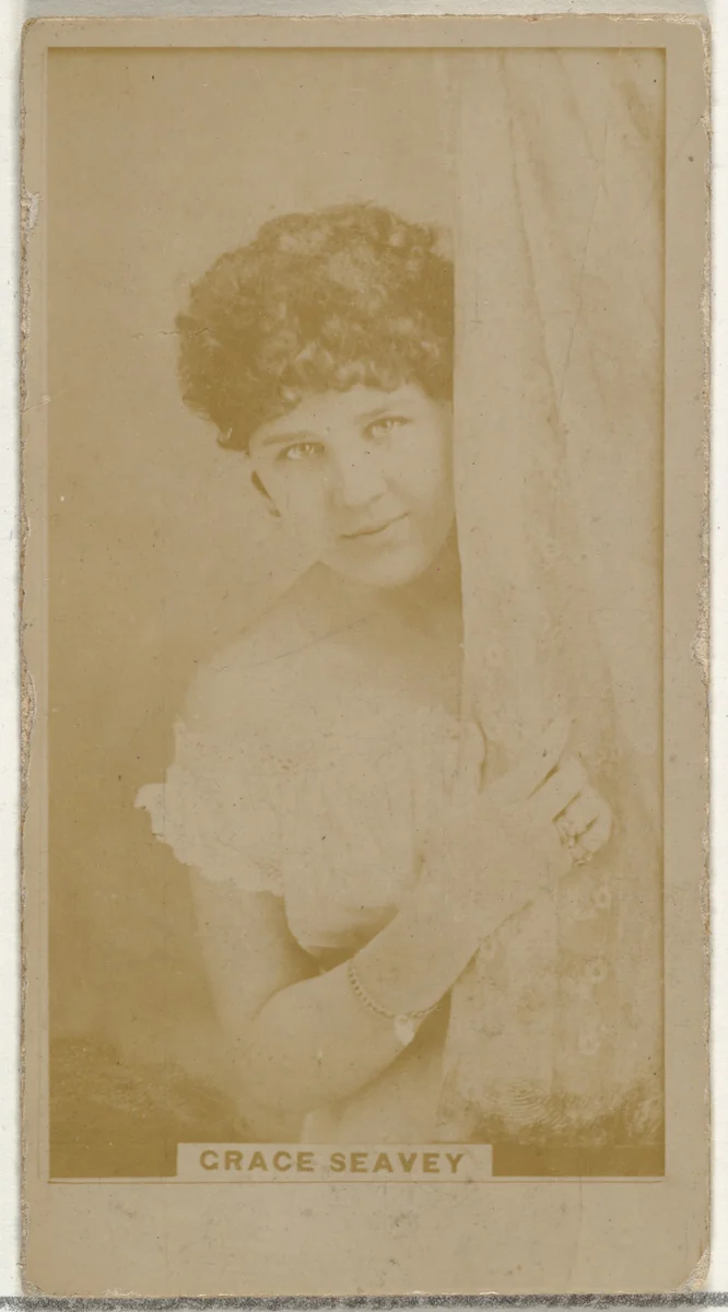 Grace Seavey, from the Actors and Actresses series (N145-8) issued by Duke Sons & Co. to promote Duke Cigarettes by W. Duke, Sons & Co., photograph, 1890-1895
