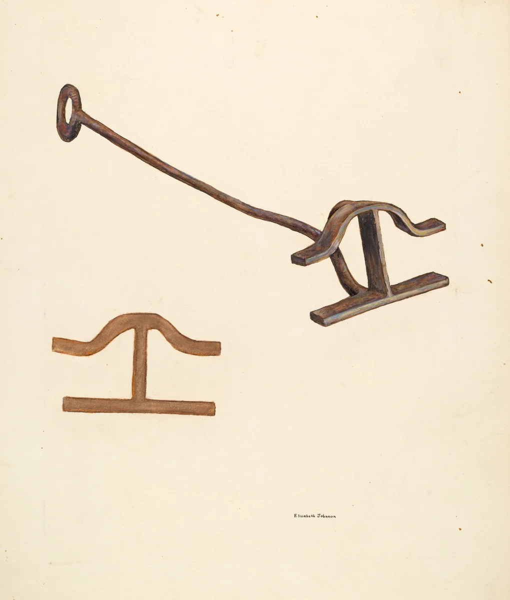 Branding Iron by Elizabeth Johnson, index of american design, 1942