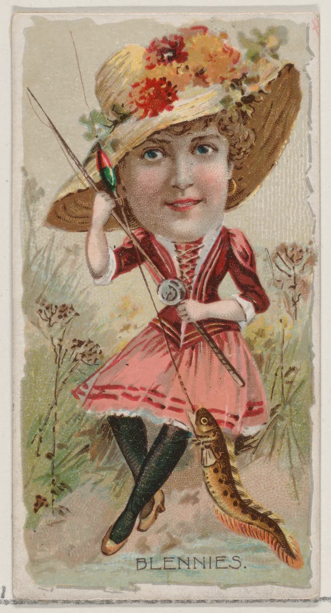 Blennies, from the series Fishers and Fish (N74) for Duke brand cigarettes by Knapp & Company, print, 1888