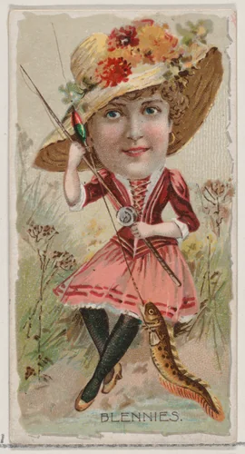 Blennies, from the series Fishers and Fish (N74) for Duke brand cigarettes by Knapp & Company, print, 1888