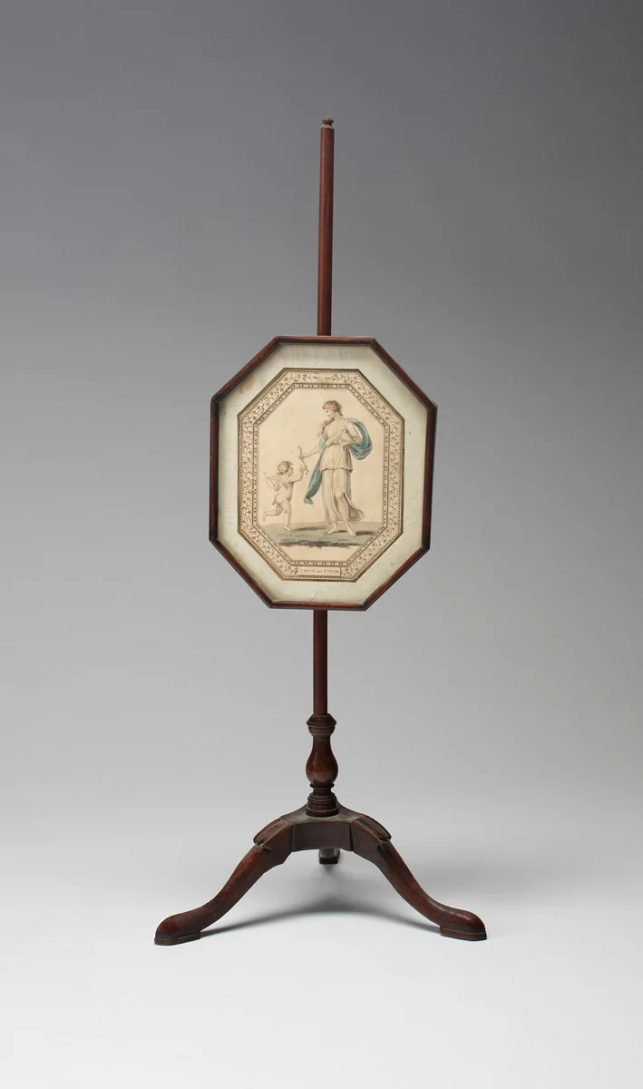 Pole Screen with Venus and Cupid by England, other, 1775-1799