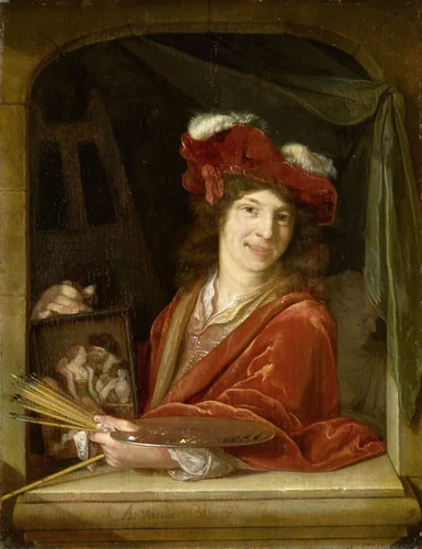 A young Painter by Adriaen van der Werff, painting, 1670-1690