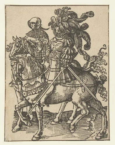 Willem V en Albrecht by Jacob Cornelisz van Oostsanen, print, 1518