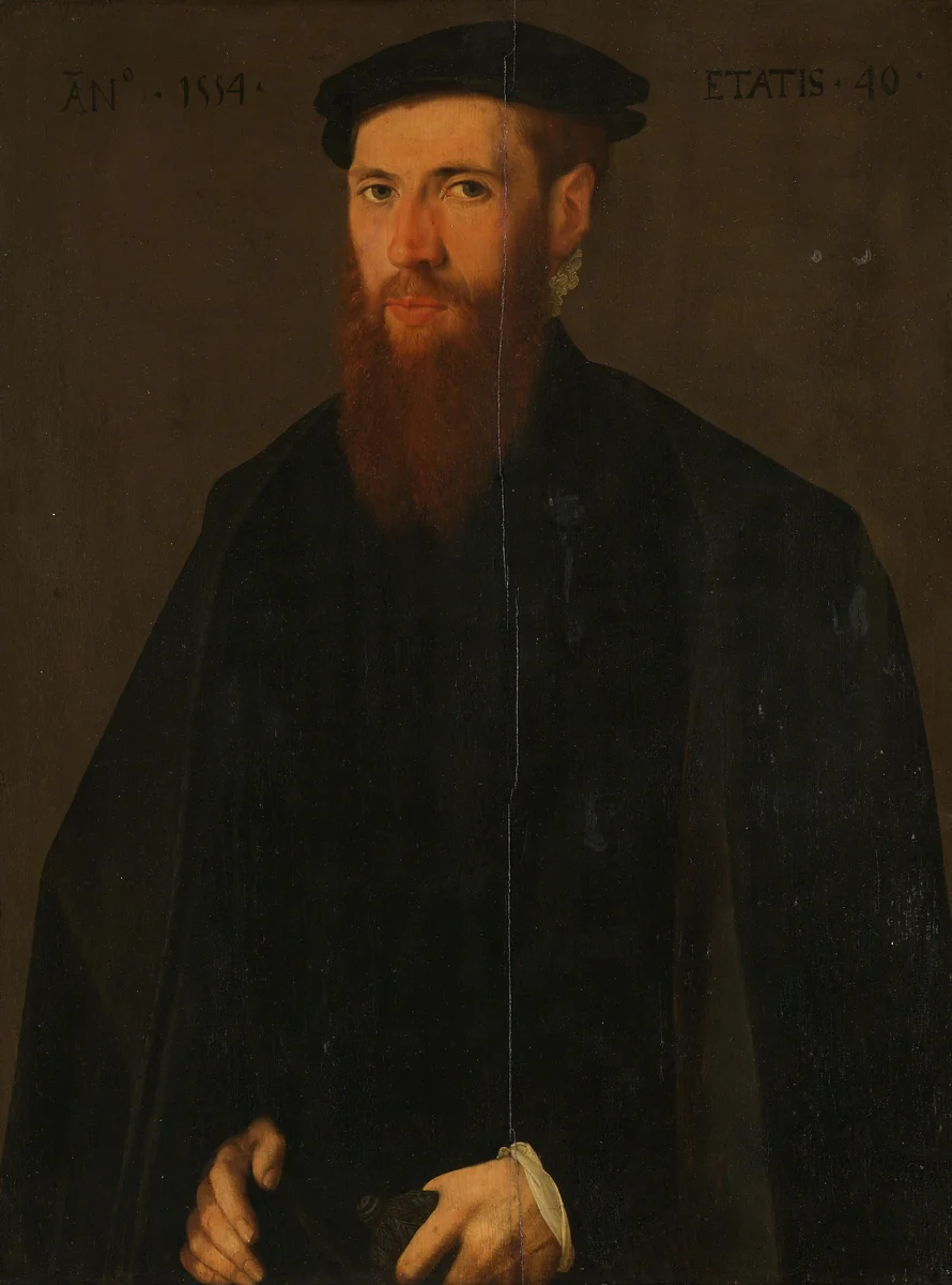 Portrait of Willem van Lokhorst (1514-64) by Unknown, painting, 1554