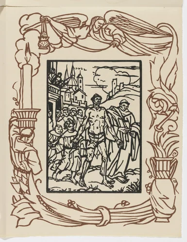 Plate (page 187) from Les Petites Fleurs de St. François (The Little Flowers of St. Francis) by Émile Bernard, illustrated book, 1928