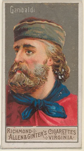 Giuseppe Garibaldi, from the Great Generals series (N15) for Allen & Ginter Cigarettes Brands by Allen & Ginter, print, 1888