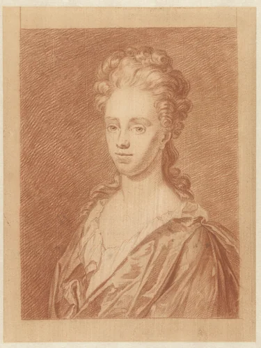 Portret van een vrouw by Godfried Schalcken, drawing, 1653-1706