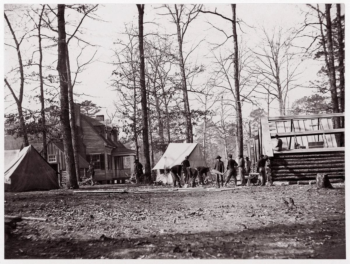 General Butler's Headquarters, Chapin's Farm, Virginia by Andrew Joseph Russell, photograph, 1861-1865