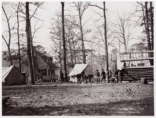 General Butler's Headquarters, Chapin's Farm, Virginia by Andrew Joseph Russell, photograph, 1861-1865
