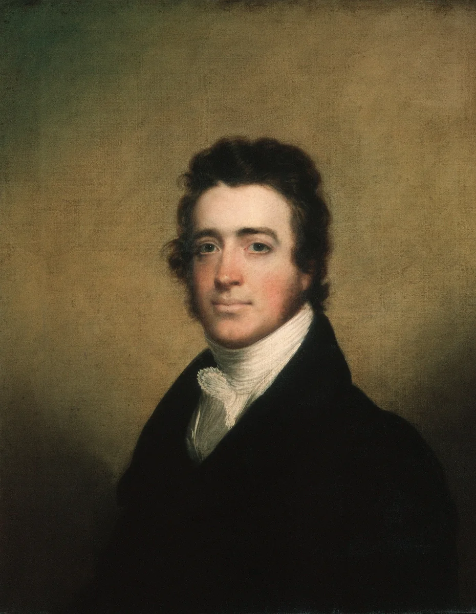 Augustus Washington Clason by John Wesley Jarvis, artwork, 1817-1820