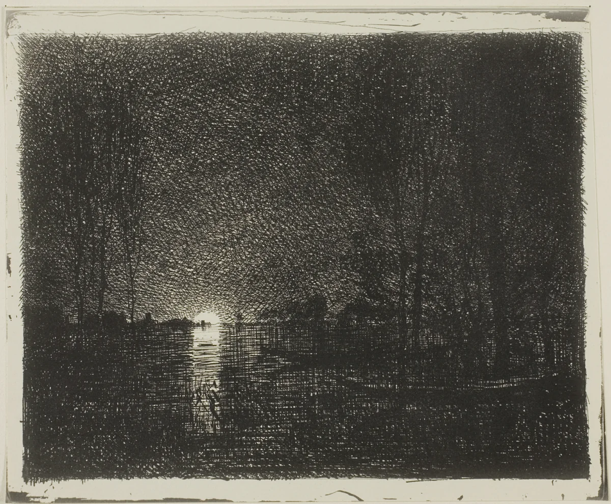 Night Effect by Charles-François Daubigny, print, 1862