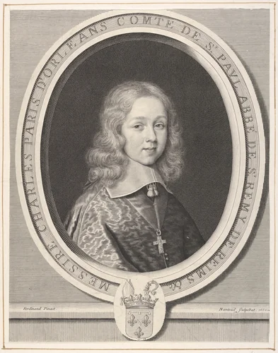 Charlels-Paris d'Orléans-Longueville, comte de Saint-Pol by Robert Nanteuil, print, 1660