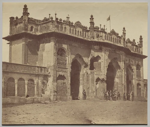 Gateway of the Small Emambara by Felice A. Beato, photograph, 1858