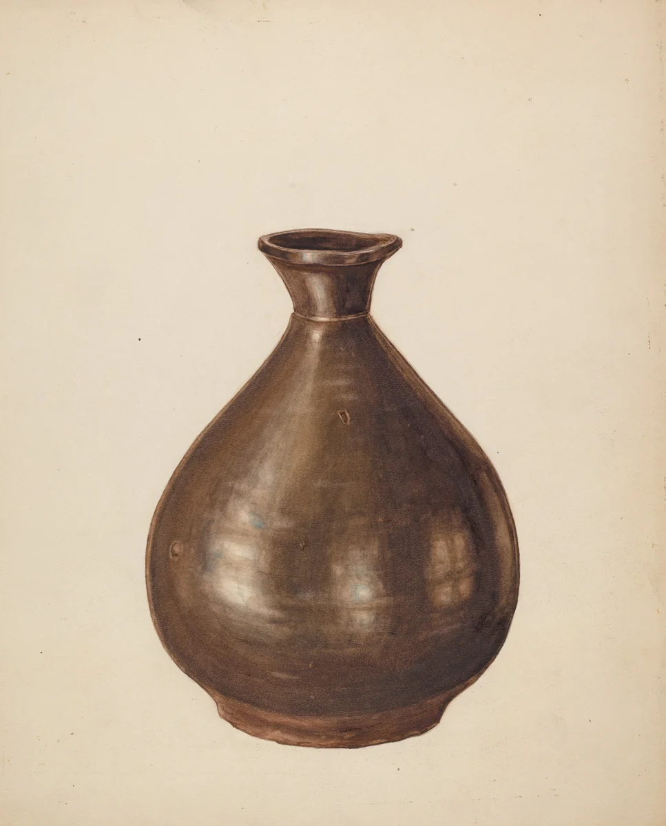 Pottery Jug by Al Curry, index of american design, 1938