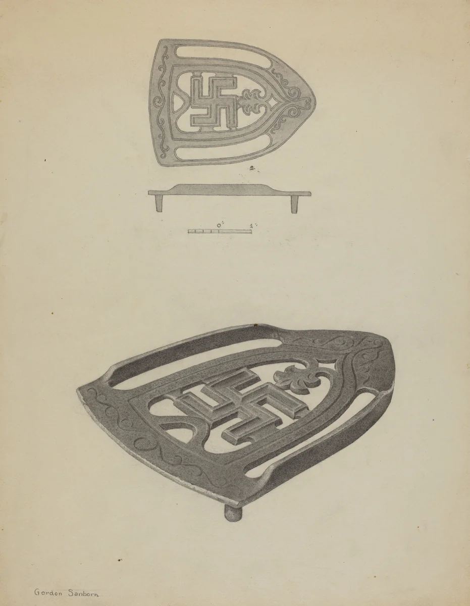 Flat Iron Holder by Gordon Sanborn, index of american design, 1938