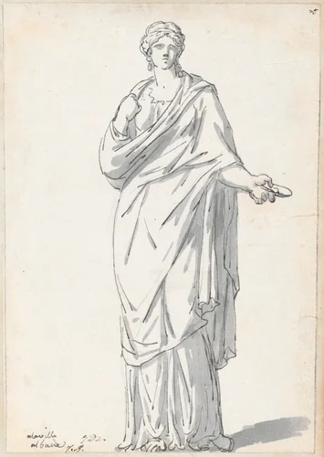 Woman from the Villa Albani by Jacques-Louis David, drawing, 1775-1780