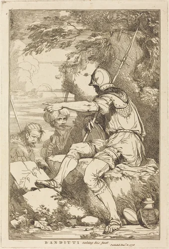 Banditti Taking His Post by John Hamilton Mortimer, print, 1778