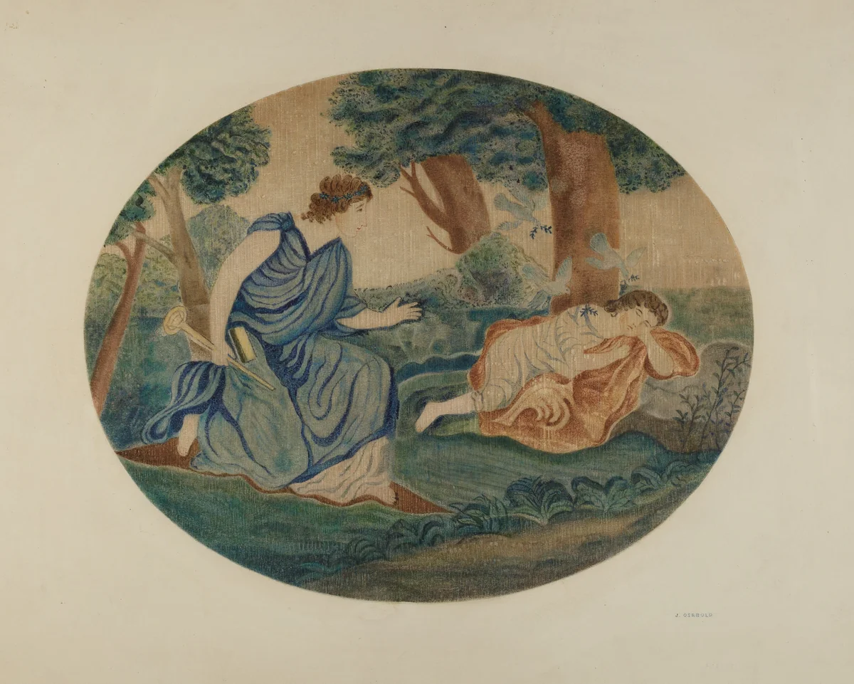 Textile by John Osbold, index of american design, 1935-1942