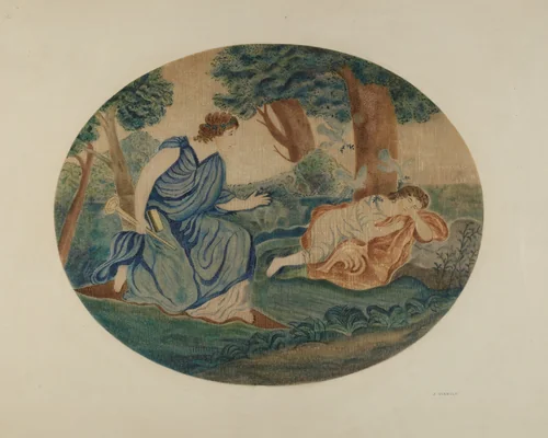 Textile by John Osbold, index of american design, 1935-1942