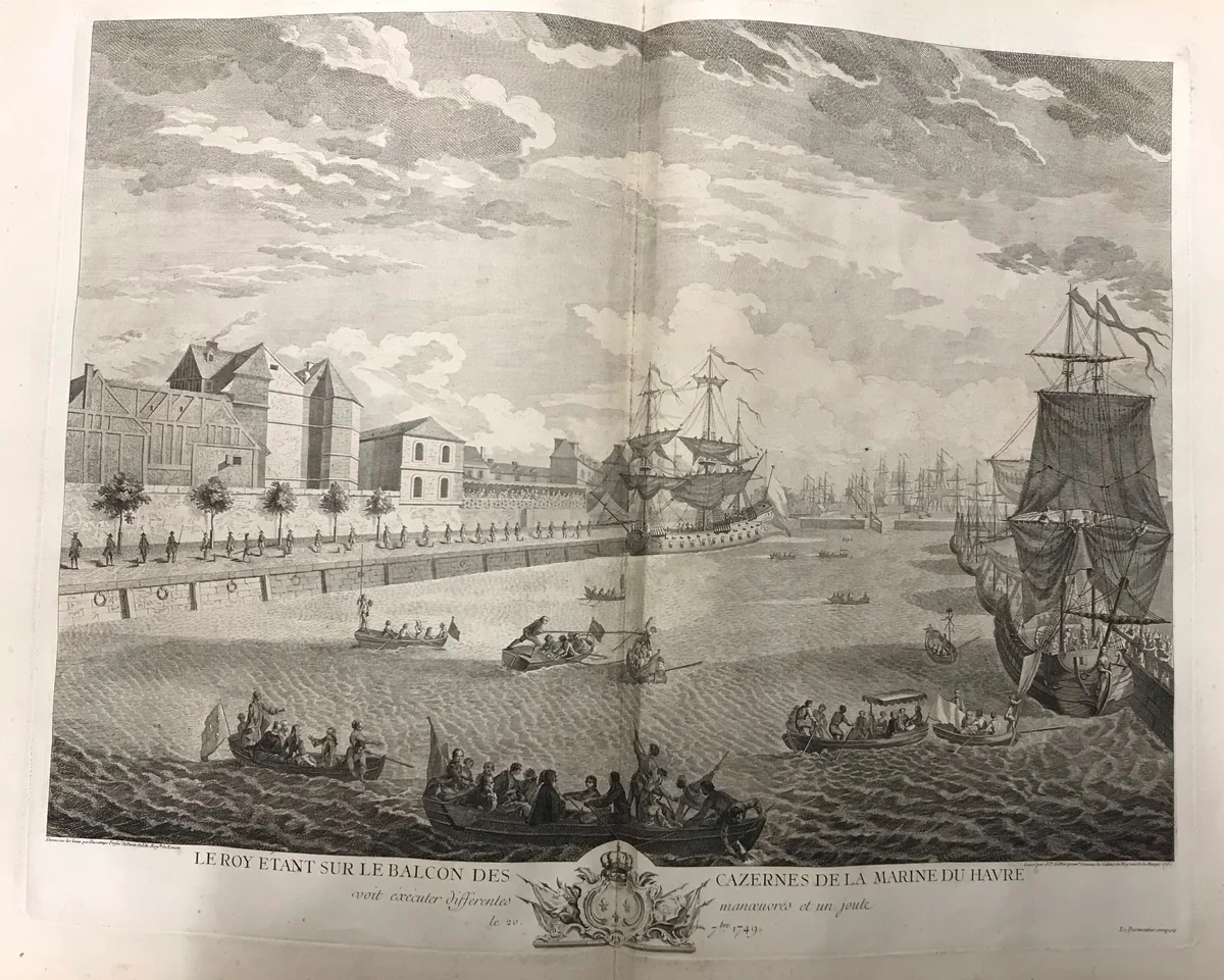 Relation de L'Arrivée du Roi au Havre-de-Grace le 19 Septembre 1749 et les fêtes qu se sont données a cette occasion by Jean-Baptiste Descampes, book, 1753