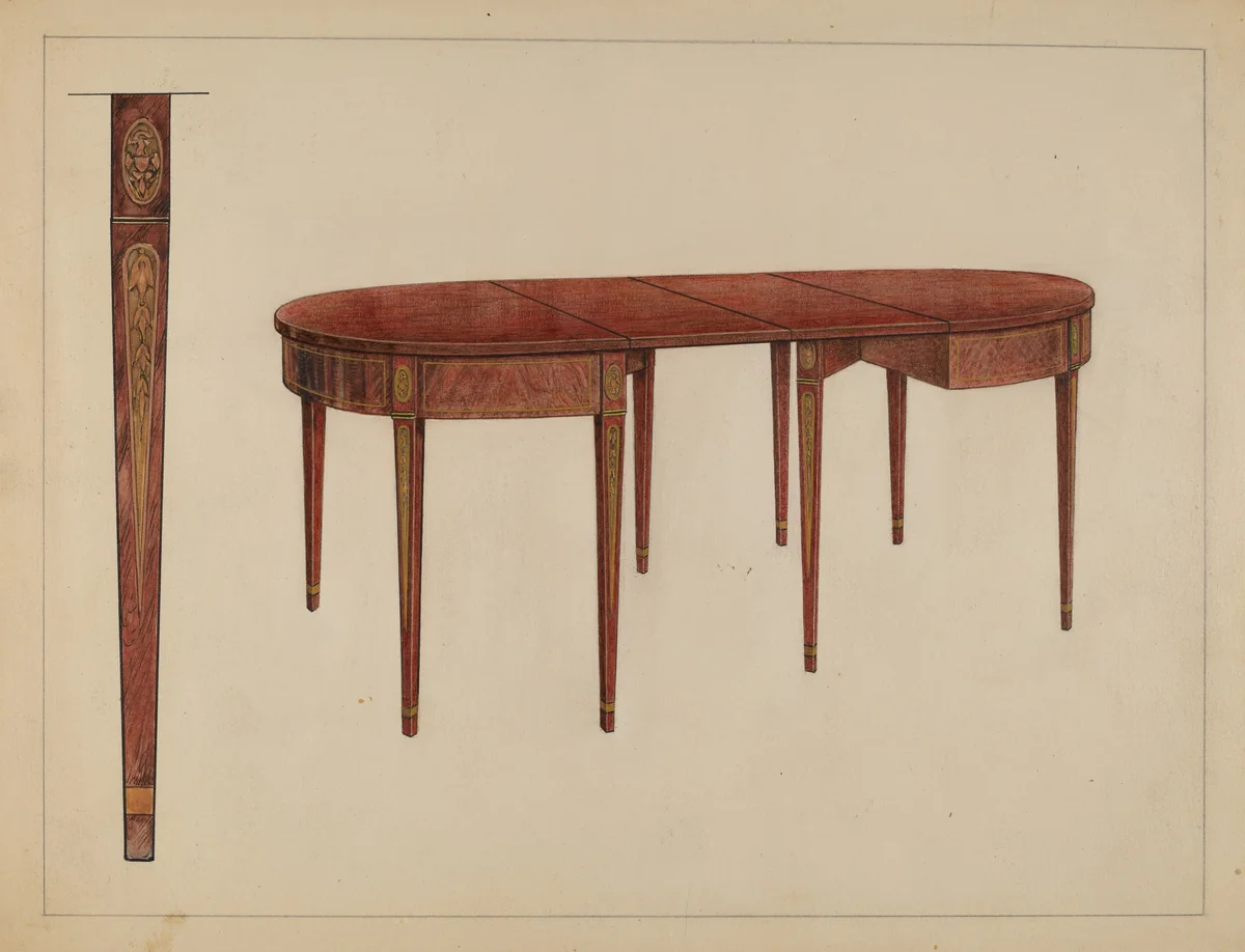 Dining Table by M. Rosenshield-von-Paulin, index of american design, 1936