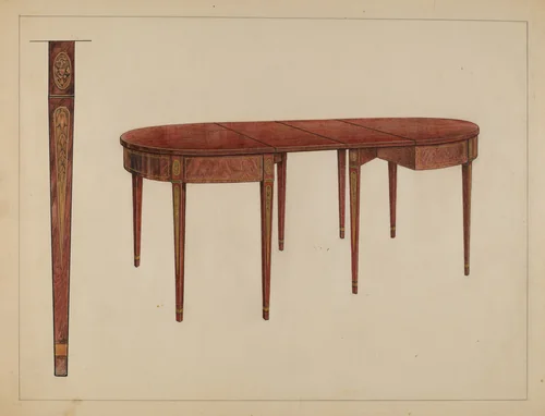 Dining Table by M. Rosenshield-von-Paulin, index of american design, 1936
