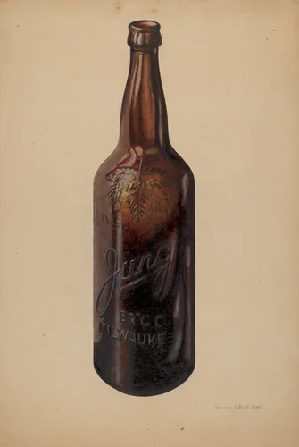 Beer Bottle by Herman Stroh, index of american design, 1940